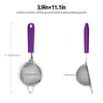 thumbnail image 2 of Passoire à Mailles en Acier Inoxydable 18/8: U-Taste Passoire Fine de Cuisine de 3,9 Pouces avec Poignée en Silicone Robuste Rivetée et Maille 30 pour Filtrer la Farine, les Pâtes, les Fruits, le Quinoa (Violet), 2 of 10