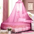thumbnail image 1 of Round Lace Mosquito Net | Elegant White Dome Bed Canopy | 9m Circumference | 2.6m Height | Fine Polyester Mesh | Indoor/Outdoor Use | Single/Large Bed Protection, 1 of 4