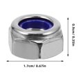 thumbnail image 4 of AURARMLET 15Pcs Stainless Steel Hexagon Nuts Set for Machinery Fastening with Nylon Lock Feature, 4 of 5