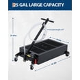 thumbnail image 2 of CazToi Bac d'Égouttage d'Huile de 25 Gallons avec Pompe 12 V, Réservoir à Profil Bas sur Roues pour Camion et VUS, 2 of 7