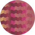 thumbnail image 1 of Ahgly Company Machine Washable Indoor Round Transitional Crimson Red Area Rugs, 3' Round, 1 of 7