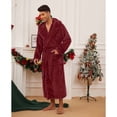 thumbnail image 3 of VULCANODON Mens Robe Big and Tall with Hood,Full Length Plush Robe for Men Long Fleece Bathrobe, 3 of 4