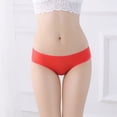 thumbnail image 5 of B91xZ Culotte en Coton pour Femme Grande Taille, Unie, Échancrée, TG Rouge, 5 of 5