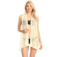 thumbnail image 3 of Cardigan Châle au Crochet Sans Manches à devant Ouvert pour Femmes, par-Dessus de Bikini, 3 of 5