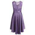 thumbnail image 2 of AAMILIFE Robe Princesse Sans Manches pour Filles en Dentelle Florale et Tulle pour Mariée, Mariage, Bal, Fête, Tenue de Cérémonie, 2 of 5