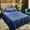 Dark Blue#541, variant on Lace Bed Skirt with Ruffled Trim, Full Coverage Dust and Wear Protection, All-Season Soft Polyester Cotton for Queen Mattress
