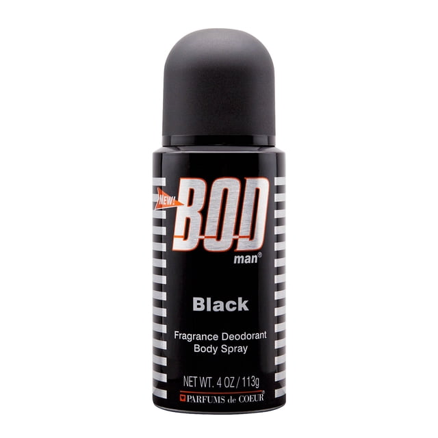 (pack 3) Bod Man Black Cologne By Parfums De Coeur Body Spray4 oz