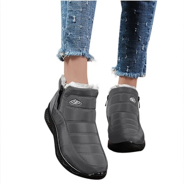 Pisexur Snow Boots for Women Winter Boot with Comfortable Warm Fur Lined Ankle Booties Outdoor Slip On Waterproof Short Boots