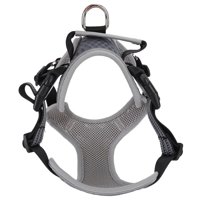 Pet Harness, High Visibility Adjustable Pet Chest Harness Grey For Small Medium Large Dogs For Outdoor Activity XL