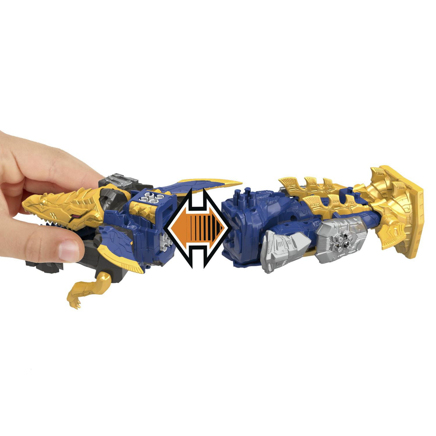 Power Rangers Dino Fury Mosa Razor Zord, Zord robot dinosaure avec système d'assemblage Zord Link, à partir de 4 ans
