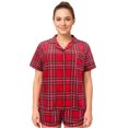 thumbnail image 1 of Hitime Christmas Womens Pajamas Set Button Down Silk Sleepwear Short Sleeve Breathable Nightwear Loungewear Set, Size XL, 1 of 7