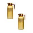 thumbnail image 1 of Oleegame 2PC Glass Bottle Acrylic Pitcher 1100ML Plastic Pitcher Clear Plastic Pitcher With Lid Heat Small Plastic Water Pitcher For Tea Lemonade Juice Milk, 1 of 5