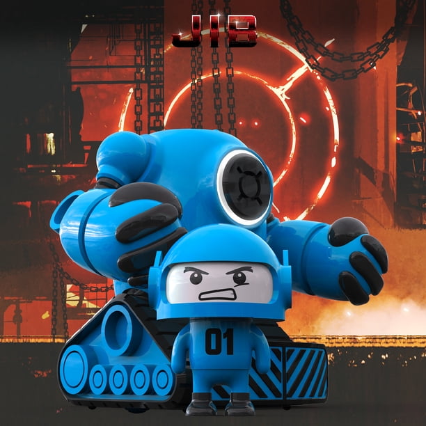 I.J.C Mighty Robo X IJ-5000S 本体 Sharper Image Mecha Rivals RC Ejecting Battle Robots Blue and