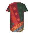 thumbnail image 4 of EQWLJWE Hauts d'Été pour Femmes Hauts pour Femmes Liquidation Femmes Décontracté Imprimé Manches Courtes Col Rond Chandail Blouse T-shirt Hauts, 4 of 5