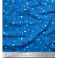 thumbnail image 1 of Soimoi Silk Fabric Dot & Triangle Geometric Print Fabric by Yard 42 Inch Wide, 1 of 3