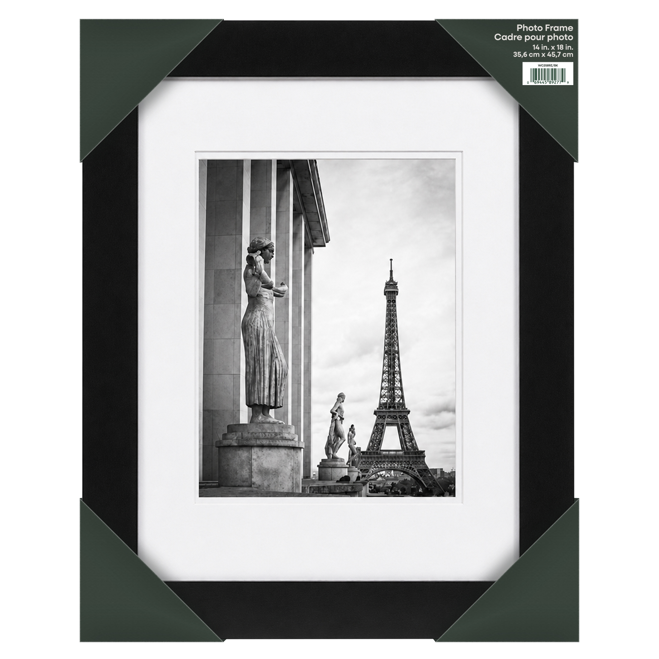 Unbranded Cadre photo Museum 6x8po , finition noir, décoratif pour table et mur