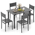 thumbnail image 1 of Costway 5 PCS Dining Table Set Industrial Style Kitchen Table & Chairs for 4 Gray, 1 of 10