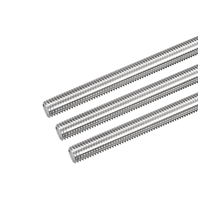 Unique Bargains Tige Entièrement Filetée M10 x 180 mm Pas de Filetage 1,5 mm Acier Inoxydable 304 Tiges Filetées à Droite Tiges de Barre Lot de 3
