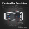 thumbnail image 3 of Bluetooth Helmet Headset, Noise Reduction Voice Helper Motorcycle Bluetooth Headset IPX6 Waterproof GPS Navigation HiFi Stereo Sound  for Ski for Motorcycle, 3 of 7