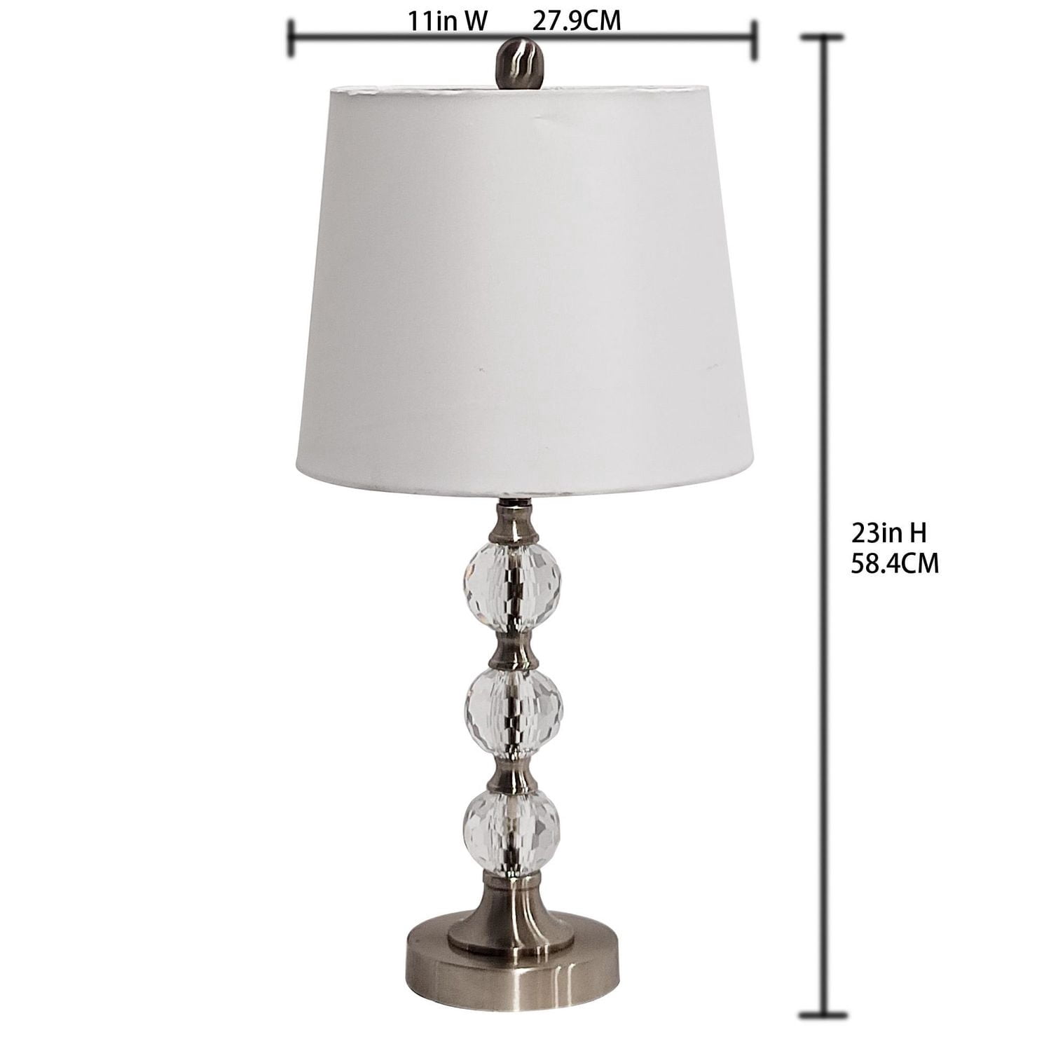 Lampe de table en cristal de 23 po Home Trends