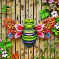 thumbnail image 4 of Iron Wall Art Decor for Outdoor Garden and Indoor Home Use – Blue Metal Wall Hanging Sculpture, 7.47 in x 5.11 in x 0 in, 4 of 5