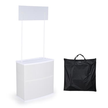 InstaHibit Portable Promotion Counter Table Foldable Booth Kiosk Trade Show Display Banner Stand