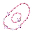 thumbnail image 3 of Ensemble de 2 Pcs/ensemble Bracelet Décoratif pour Enfants Collier Ensemble Perles en Bois Unicorn Kit de Bracelet, 3 of 5