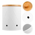 thumbnail image 4 of Onion Potato Storage Bin Vegetable Storage Tin White 1Pack Kitchen Organization, 4 of 6