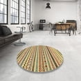 thumbnail image 3 of Ahgly Company Tapis d'Intérieur Carrés Abstraits Chrome Or Jaune, Tapis de Zone Abstraits, 8 Pieds Carré, 3 of 6