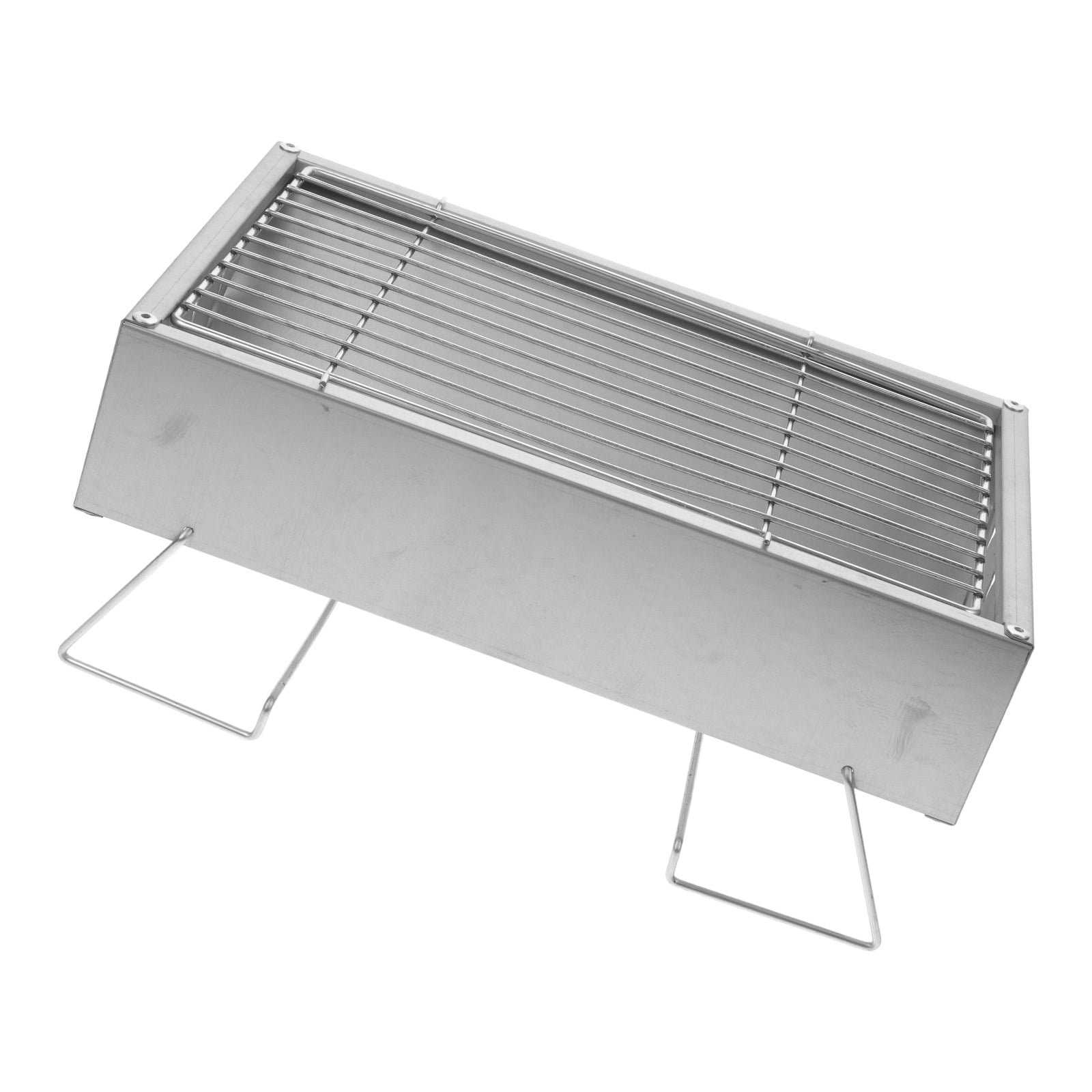 BRIGHTFUFU Portable Grill Stainless Steel BBQ Folding Friends 1Set