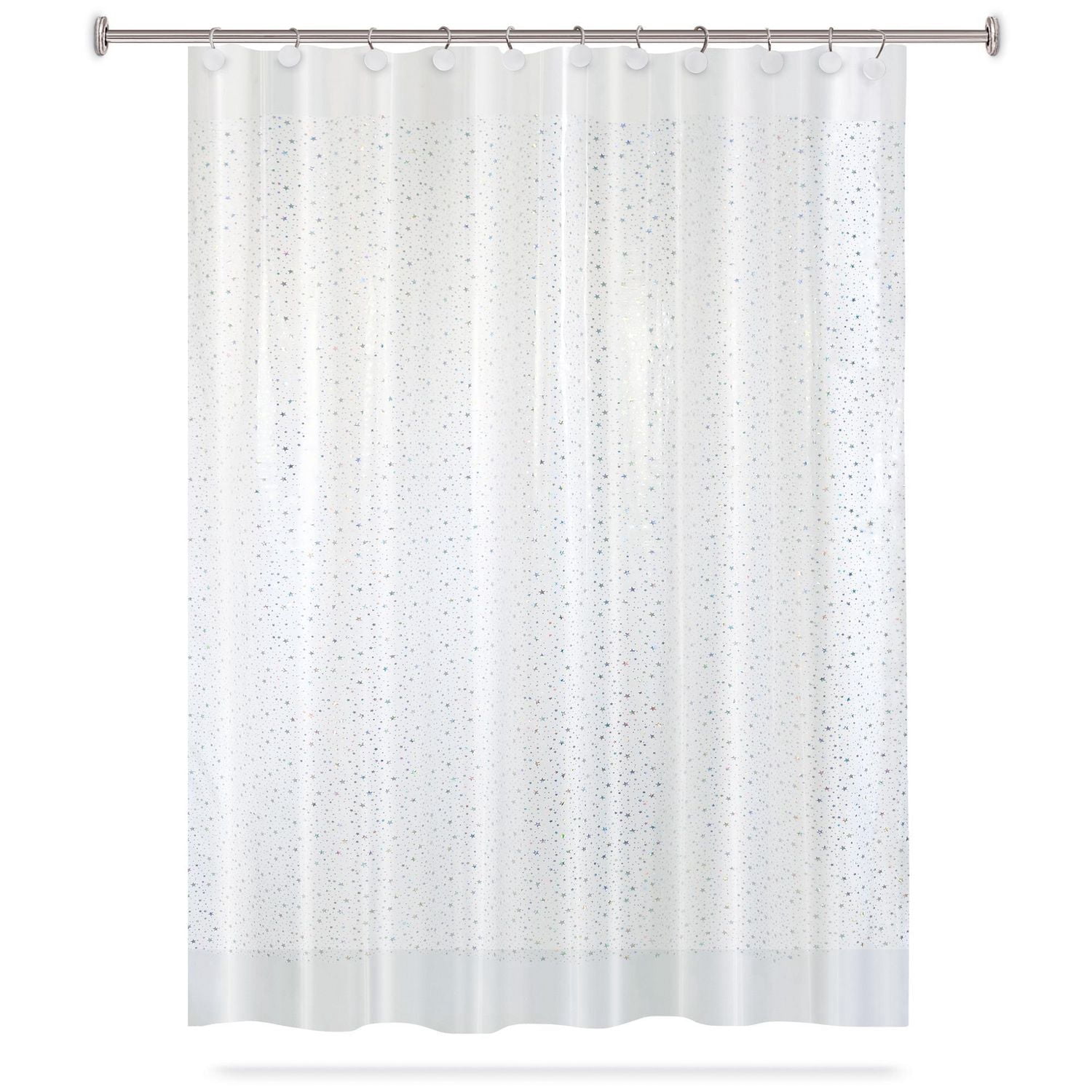 Mainstays Stars Foil PEVA Shower Curtain