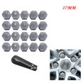 thumbnail image 1 of Sleek Design White Plastic and Rhinestone Wheel Lug Cap Set of 20 Pieces, 1 of 2