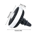 thumbnail image 3 of BotaniNest Car Fan USB Powered For Mounted 360° Rotatable With Colorful Light Portable Clip Fans That Blow Cold Air Vent Cooler Small Mini Silent Fan For Vehicle Van Truck, 3 of 7