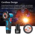 thumbnail image 3 of Tignapoo 12V Cordless Compact Angle Grinder with 2 Blades - Portable Multi-Purpose Tool for Polishing, Grinding, and Cutting Tile, Wood, Stone, and Metal - Includes Battery & Charger (US Standard), 3 of 6