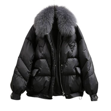 Yuyuzo Womensn Winter Puffer Jackets Long Sleeve Hoodless Button Zip up Quilted Jackets Solid Color Warm Coats