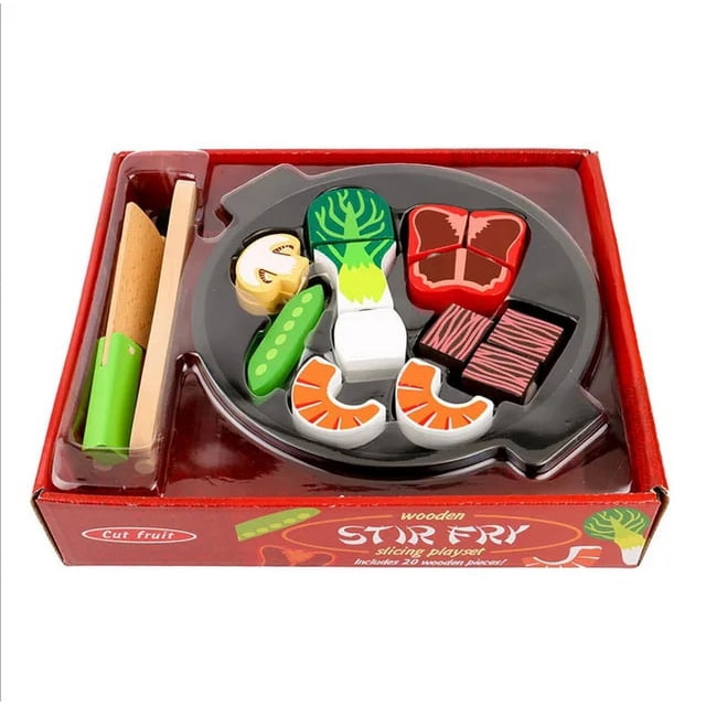 Children Wooden Kitchen Simulation Play House Toy Puzzle Magnetic Vegetables Fruit Cecilia Colorful Mini Toy Model Birthday Gift