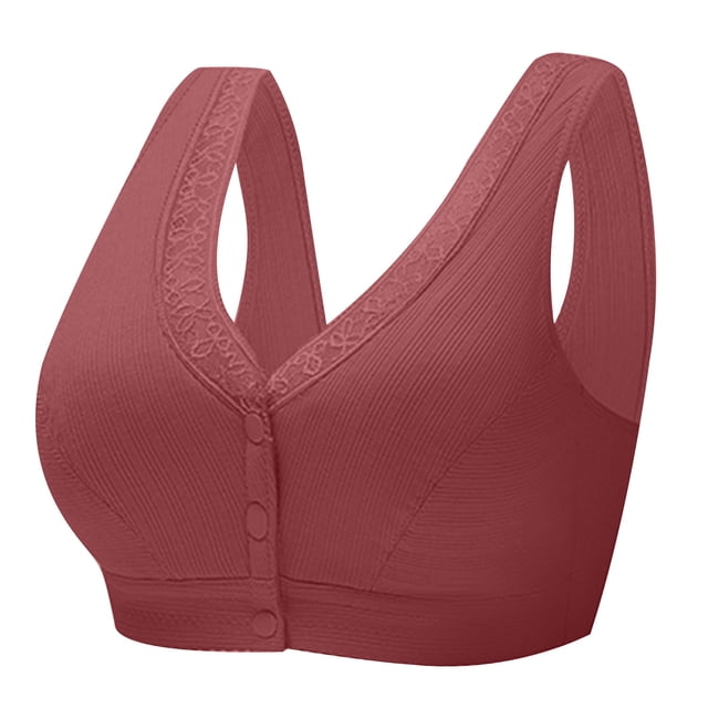 Cameland Women Plus Size Daily Bras Wire Free Front Open Buckle Vest Top Underwears Bras