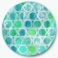 thumbnail image 1 of Designart 'cercle Bleu Naturel' Art Mural Géométrique en Métal, 1 of 3