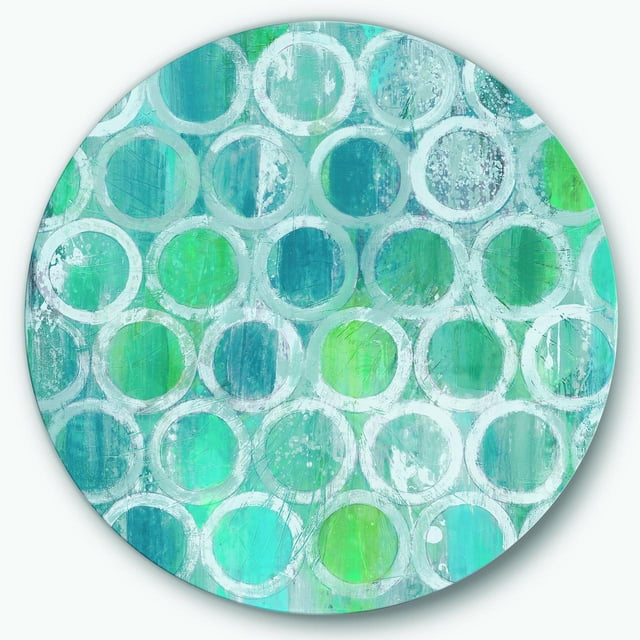 Designart 'cercle Bleu Naturel' Art Mural Géométrique en Métal
