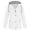 White1, variant on Timegard Rain Jackets for Women Plus Size Zip up Hoodies Jackets Mid Long Lightweight Outdoor Hiking Coat