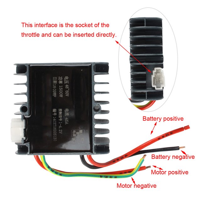 Electric Bike Brushed Controller Motor, Electric Bike Brushed Controller Motor Speed Brush Controller for Electric Scooter Tricycle