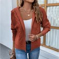 thumbnail image 1 of REDHOTYPE Cardigan à Col Rond pour Femmes Pull Ample Décontracté Couleur Unie Manches Longues Haut, 1 of 2