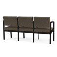 thumbnail image 5 of Lenox Steel Reception Waiting Room 3 Seats Chair / Black Steel / Brown, 5 of 5