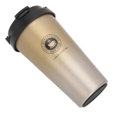 Tasse de Voyage, Tasse à Café Isolée avec Couvercle Étanche, Gobelet Réutilisable en Acier Inoxydable à Double Paroi pour Eau Chaude et Froide Café et Thé en Voyage et Voiture