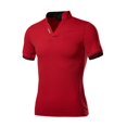 thumbnail image 1 of EGNMCR Chemises à Manches Courtes pour Hommes Été T-shirt Décontracté, Mode T-shirt Décontracté pour Hommes Uni à Manches Courtes Col Rabattu Blouse Hauts,, 1 of 1