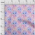 thumbnail image 2 of oneOone Rayon Medium Blue Fabric Leaves & Clover Sewing Craft Projects Fabric Prints By Yard 56 Inch Wide, 2 of 5