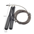 thumbnail image 4 of Almencla Skipping Rope 300cm Adjustable Length Non Slip Handle Aerobic Exercises Personal Thick Black, 4 of 8