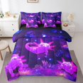 thumbnail image 1 of Erosebridal Ensembles de Literie Axolotl Océan Format Simple, Ensembles de Douillette Faune Animale Salamandre Rose avec Draps, Réversible 7 Pcs, 1 of 1