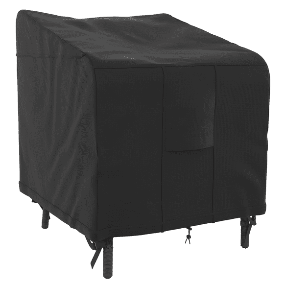 Mainstays 33" x 34" x 31" Black Lawn Chair Covers with Buckle Closures (2 Count)