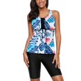 thumbnail image 3 of Women Tankini Swimsuit Tummy Control Top With Shorts Two Piece Bathing Suit, 3 of 5
